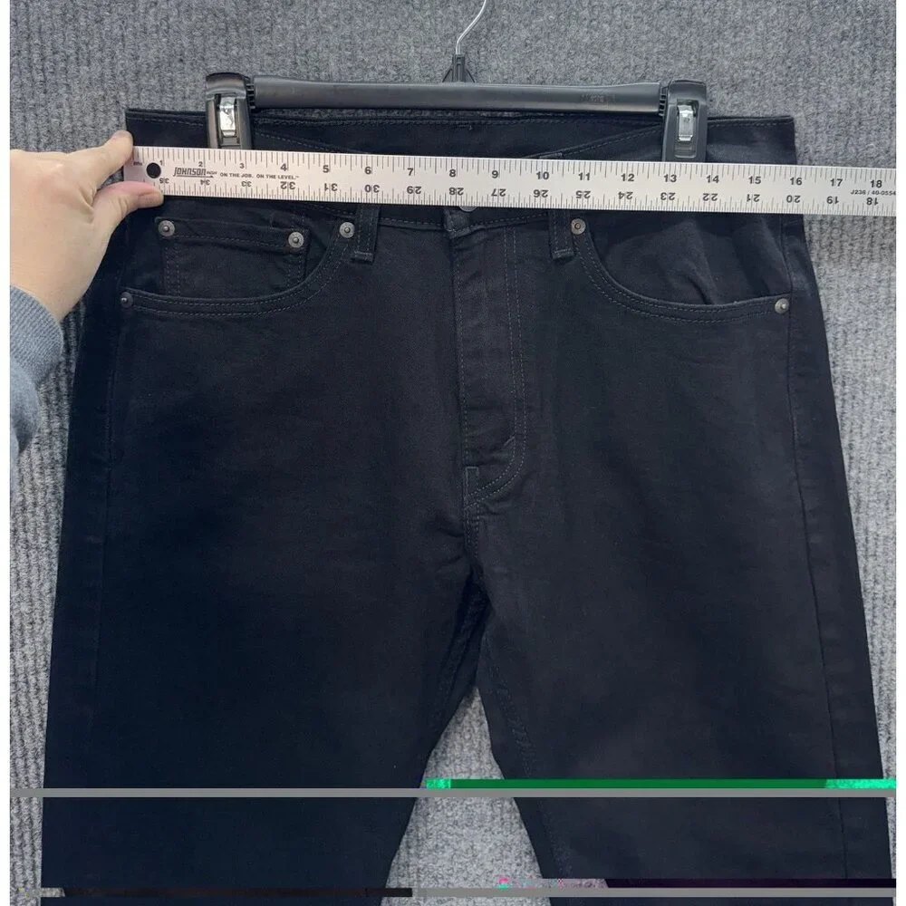 Levis 505 Jeans Men’s 32x30 Black Regular Straight Leg Denim Stretch Cotton